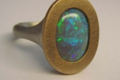 Ring Roségold 18 Karat / Palladium 950 / Opal